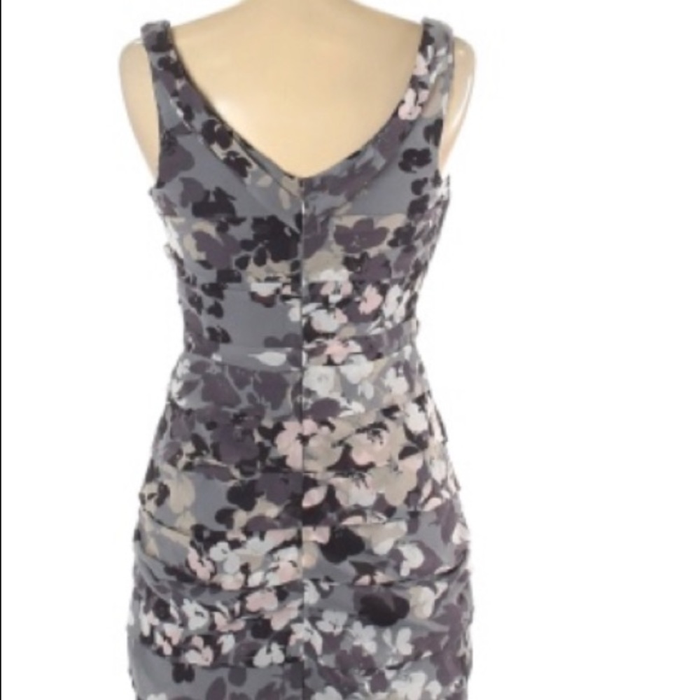NWT Express floral ruched cocktail dress sz4
